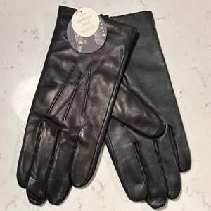 NWT Fownes Brothers Leather & Cashmere Lined Gloves